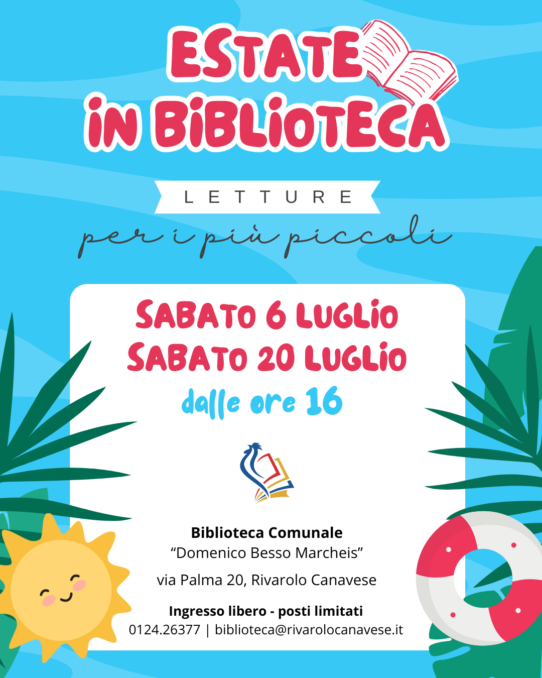 Estate in Biblioteca - 6 e 20 luglio 2024